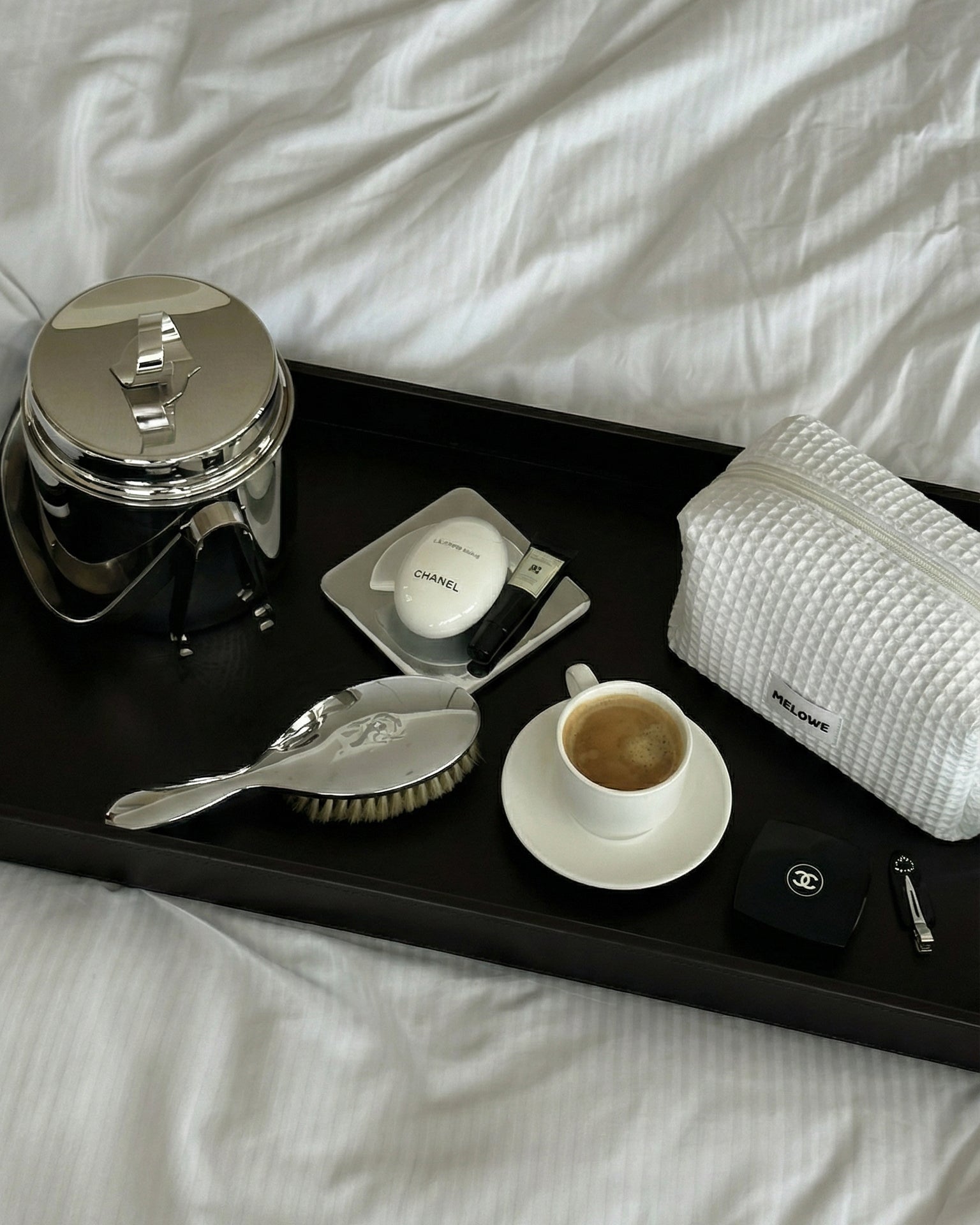 Waffle Beauty Bag - White