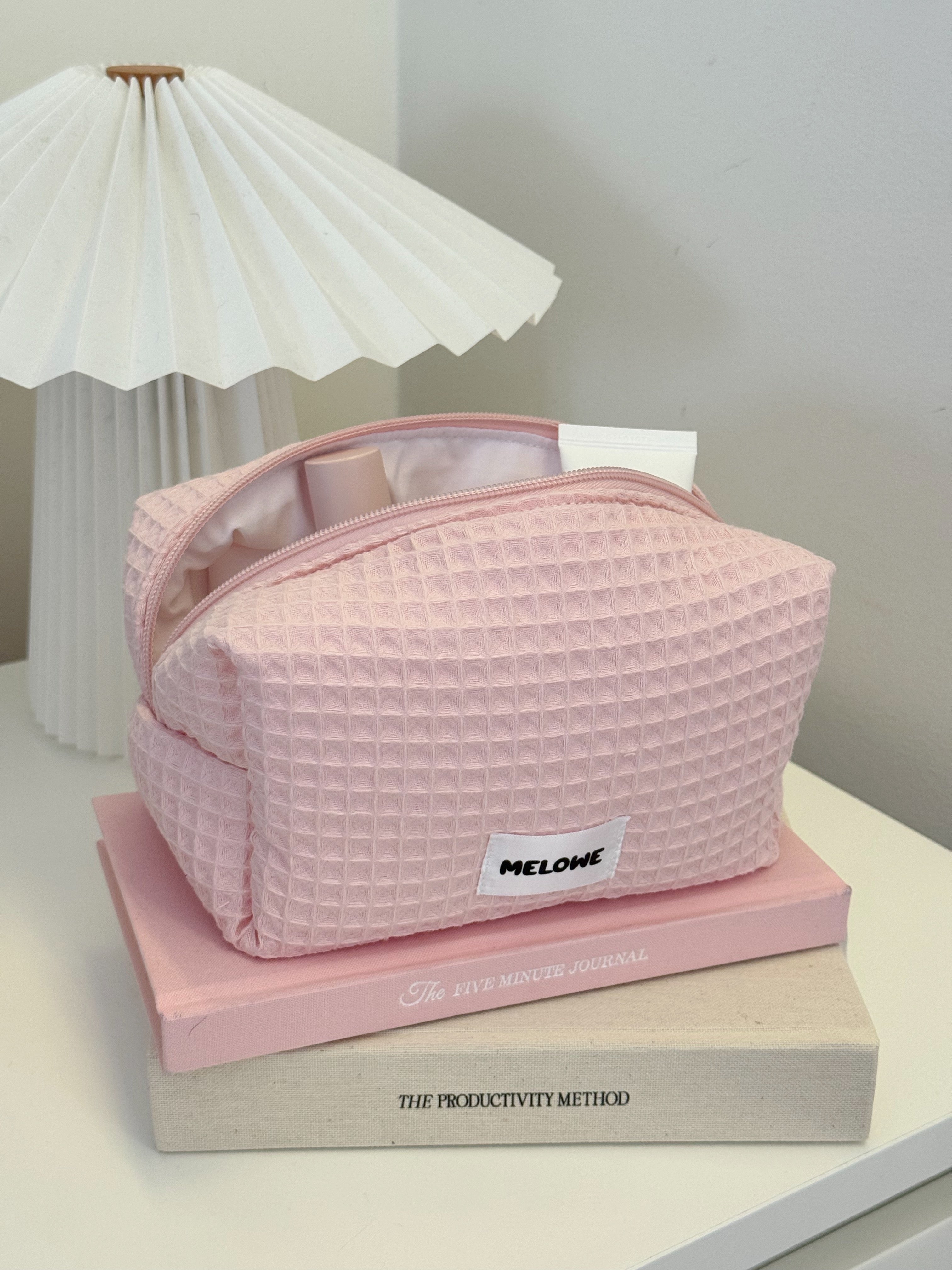 Waffle Beauty Bag - Pink