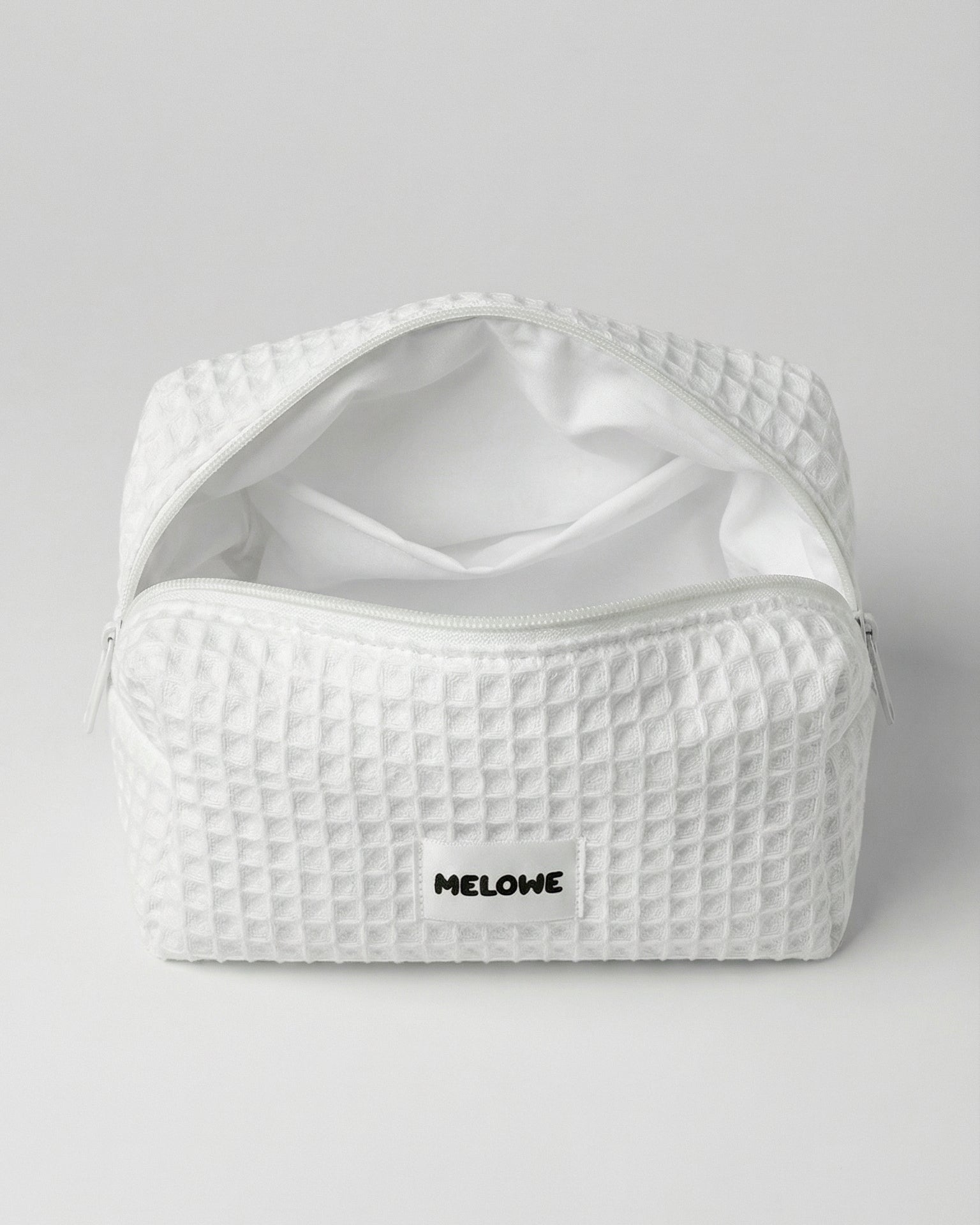 Waffle Beauty Bag - White